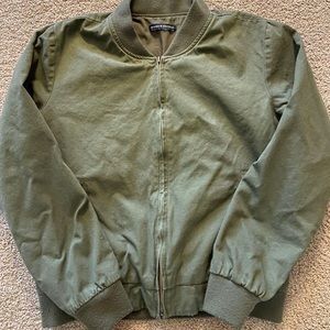Brandy Melville Green Bomber Jacket